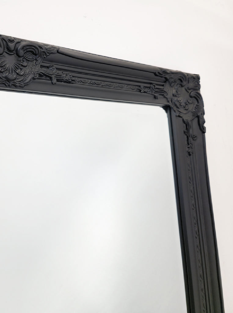 French Provincial Ornate Mirror - Black - Medium 70cm x 170cm