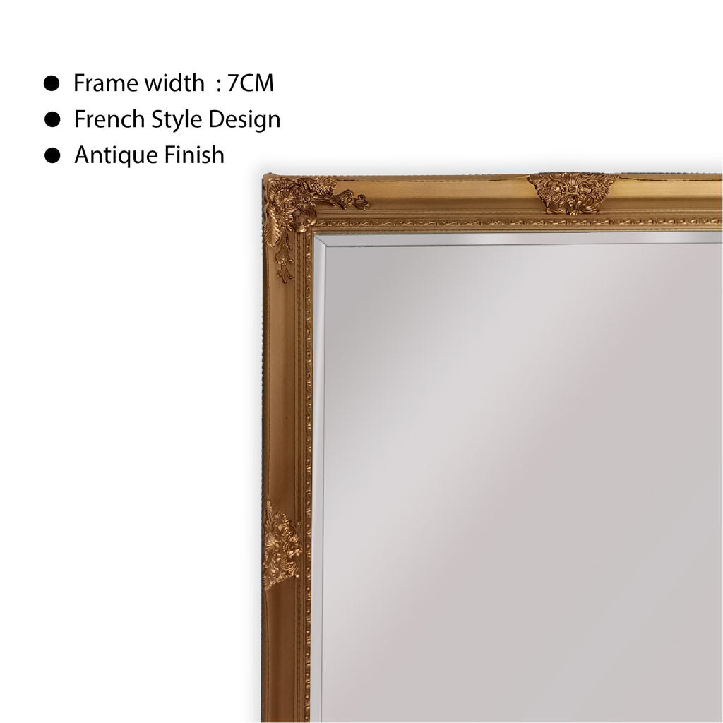 French Provincial Ornate Mirror - Country Gold - Small 80cm x 110cm