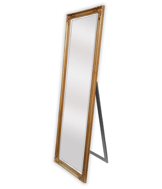 French Provincial Ornate Mirror - Gold - Free Standing 50cm x 170cm