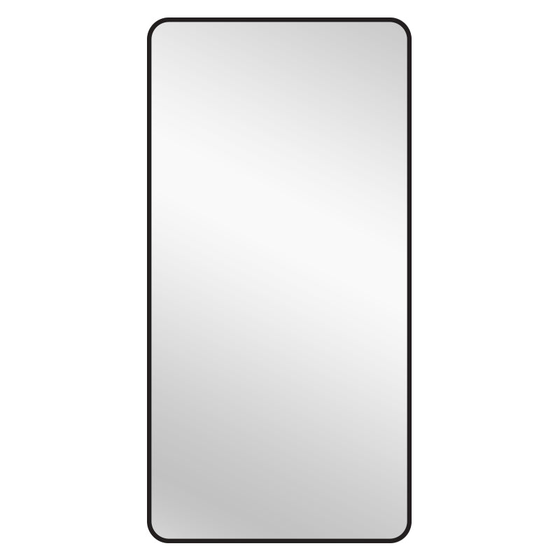 Black Metal Rectangle Mirror - X-Large 100cm x 200cm