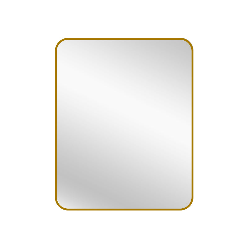 Gold Metal Rectangle Mirror - Small 80cm x 100cm