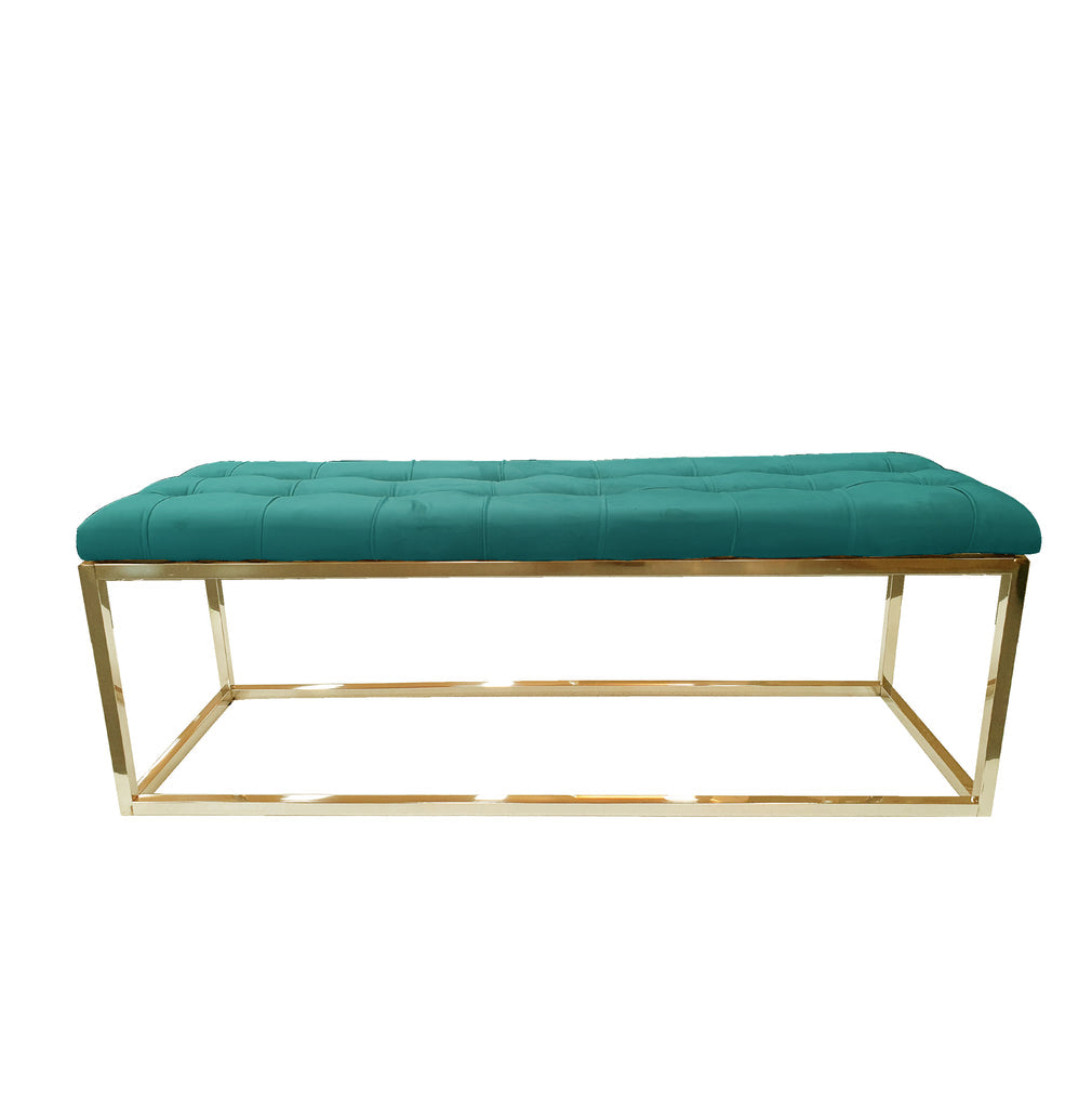 Holly Gold / Green Ottoman