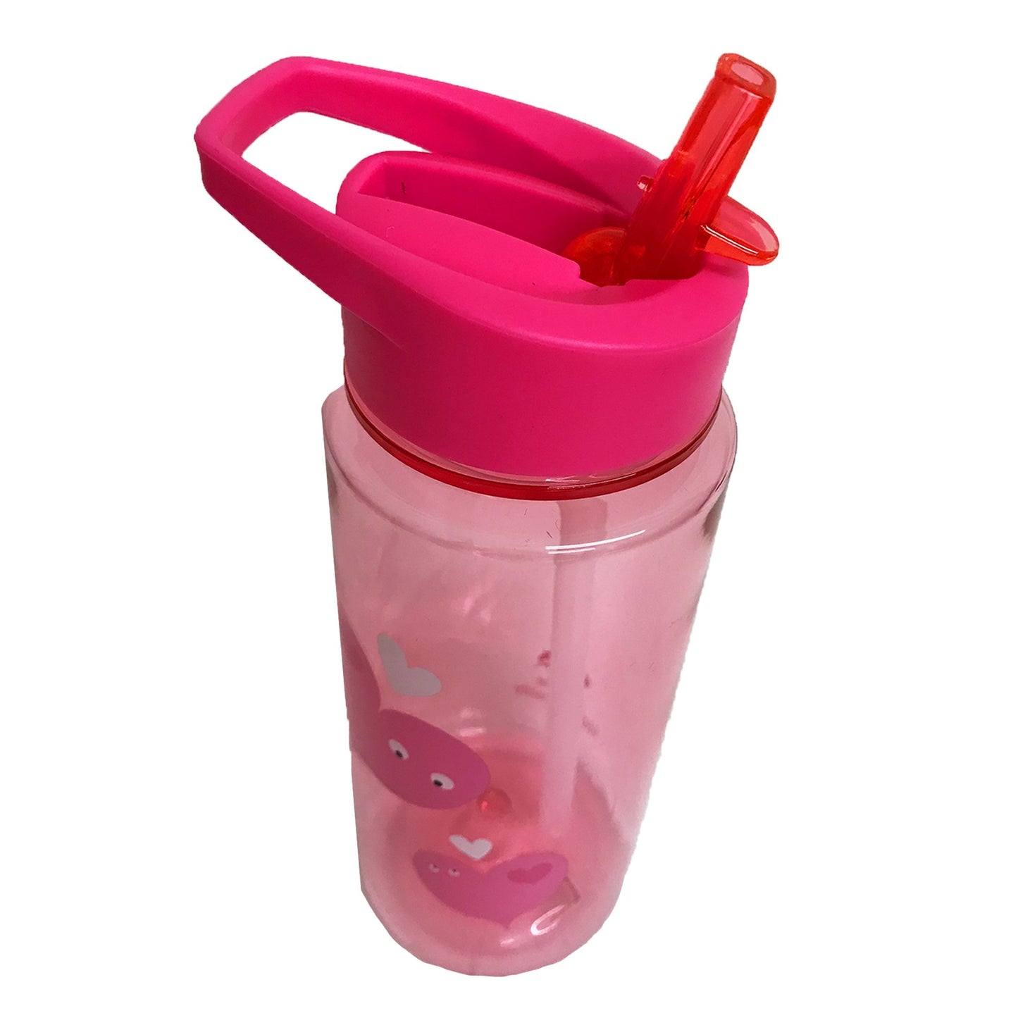 Tinc Pink Flip Straw Water Bottle