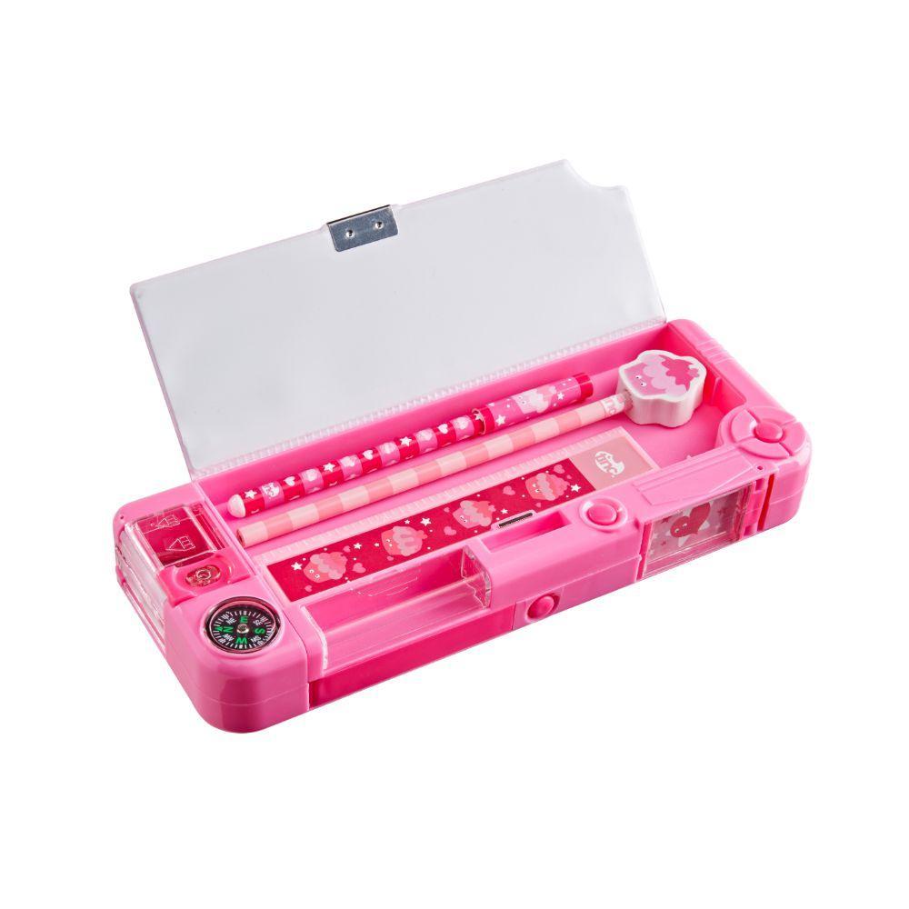 Tinc Mallo Filled Compartment Pencil Case (Pink)