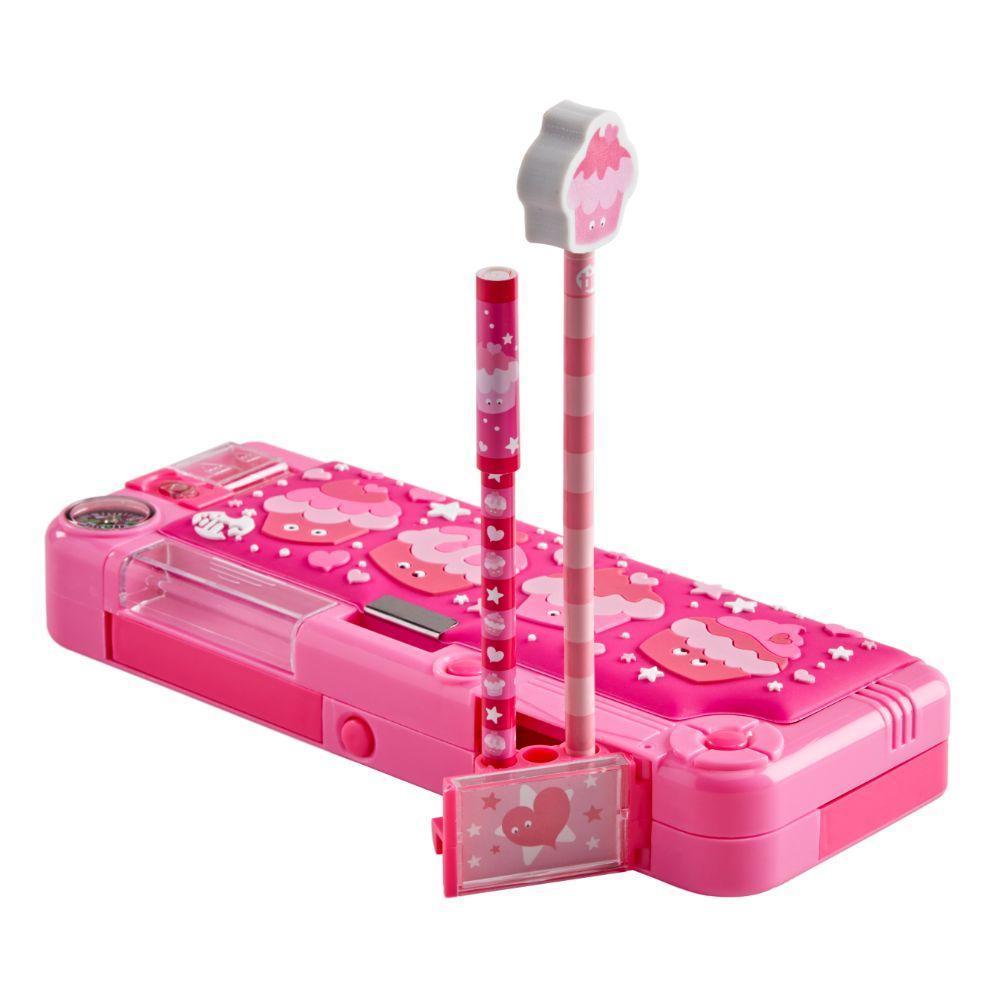 Tinc Mallo Filled Compartment Pencil Case (Pink)