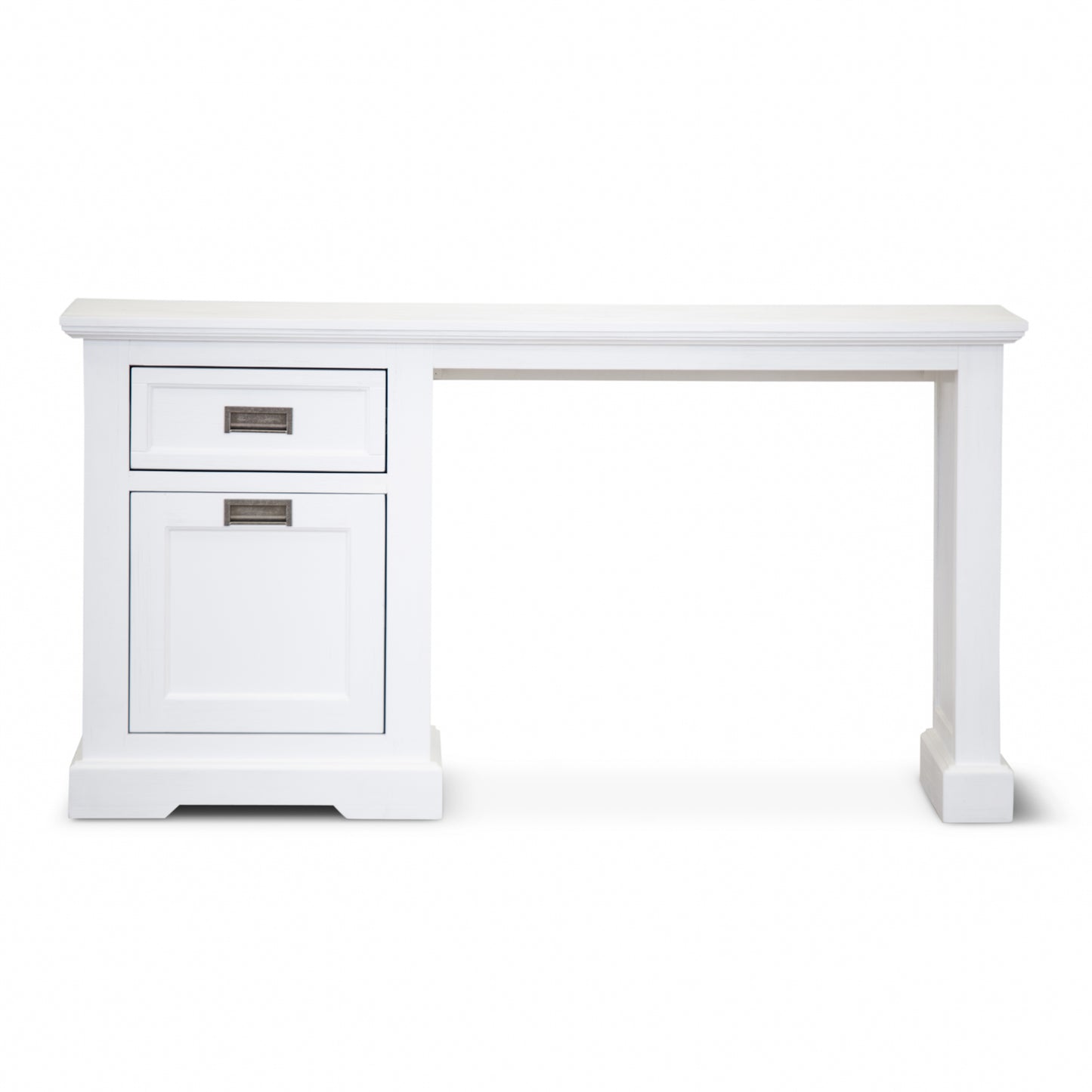 Laelia Study Computer Desk 150cm Office Executive Table Solid Acacia Wood -White