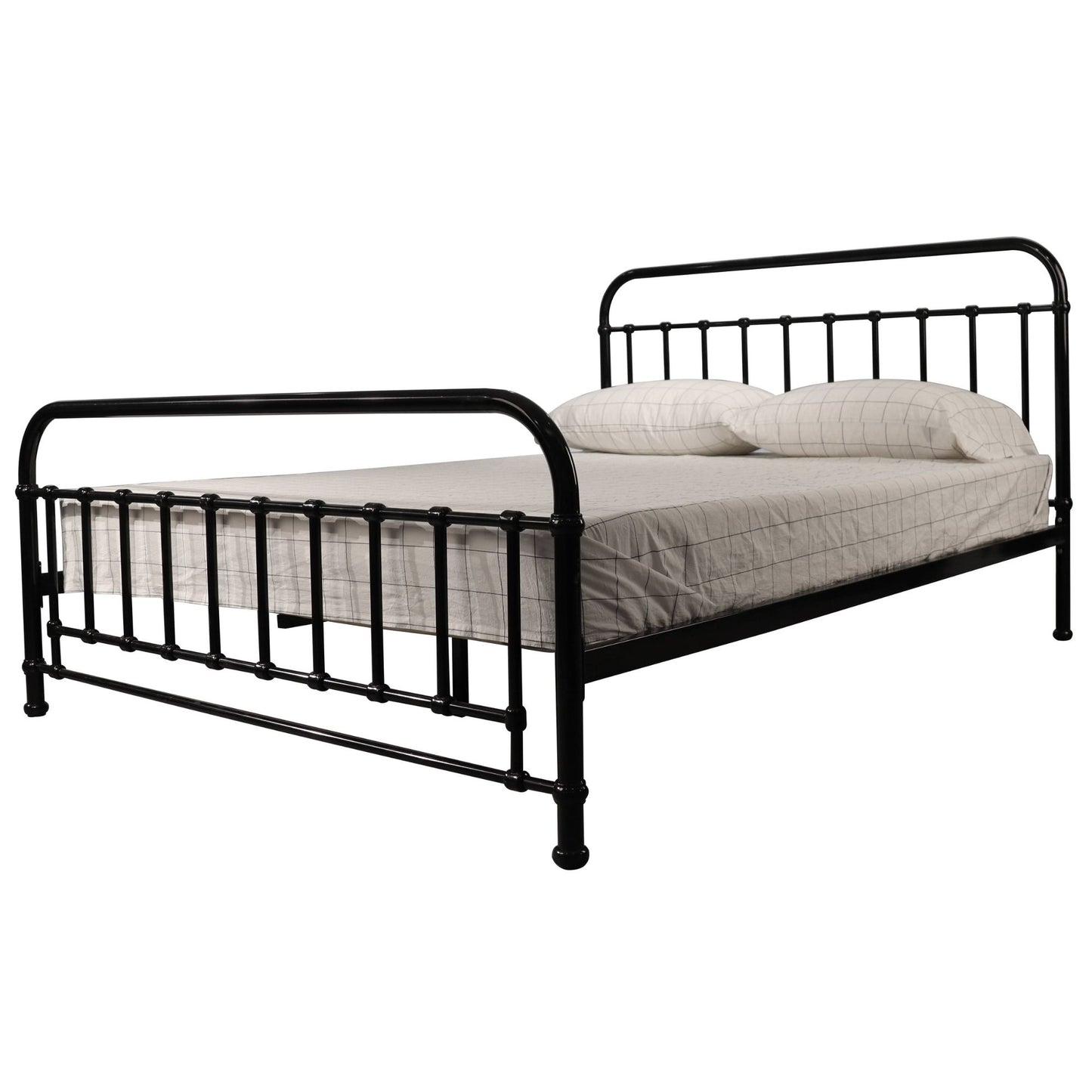 Metallica Double Bed Size Metal Frame Platform Mattress Base - Black