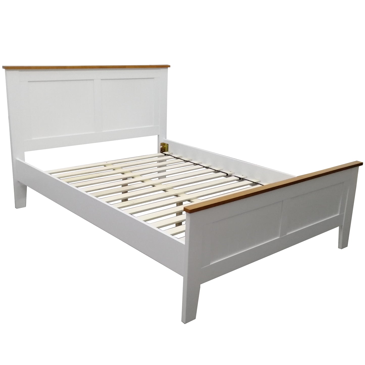 Lobelia 4pc Double Bed Suite Bedside Tallboy Bedroom Furniture Package - White