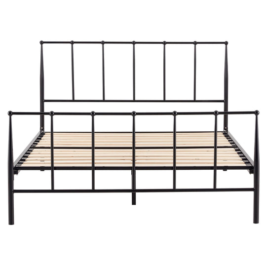 Hardy  Double Bed Size Metal Frame Platform Mattress Base - Black