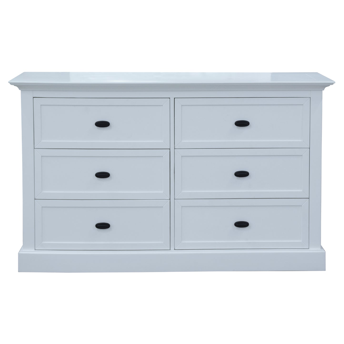 Beechworth Dresser 6 Chest of Drawers Pine Wood Storage Cabinet Hampton - White