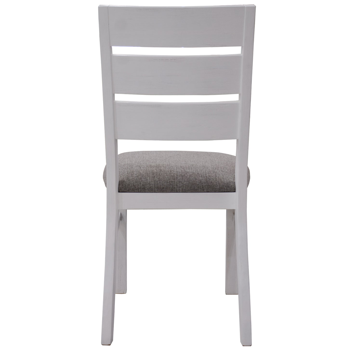 Plumeria Dining Chair Set of 2 Solid Acacia Wood Dining Furniture - White Brush