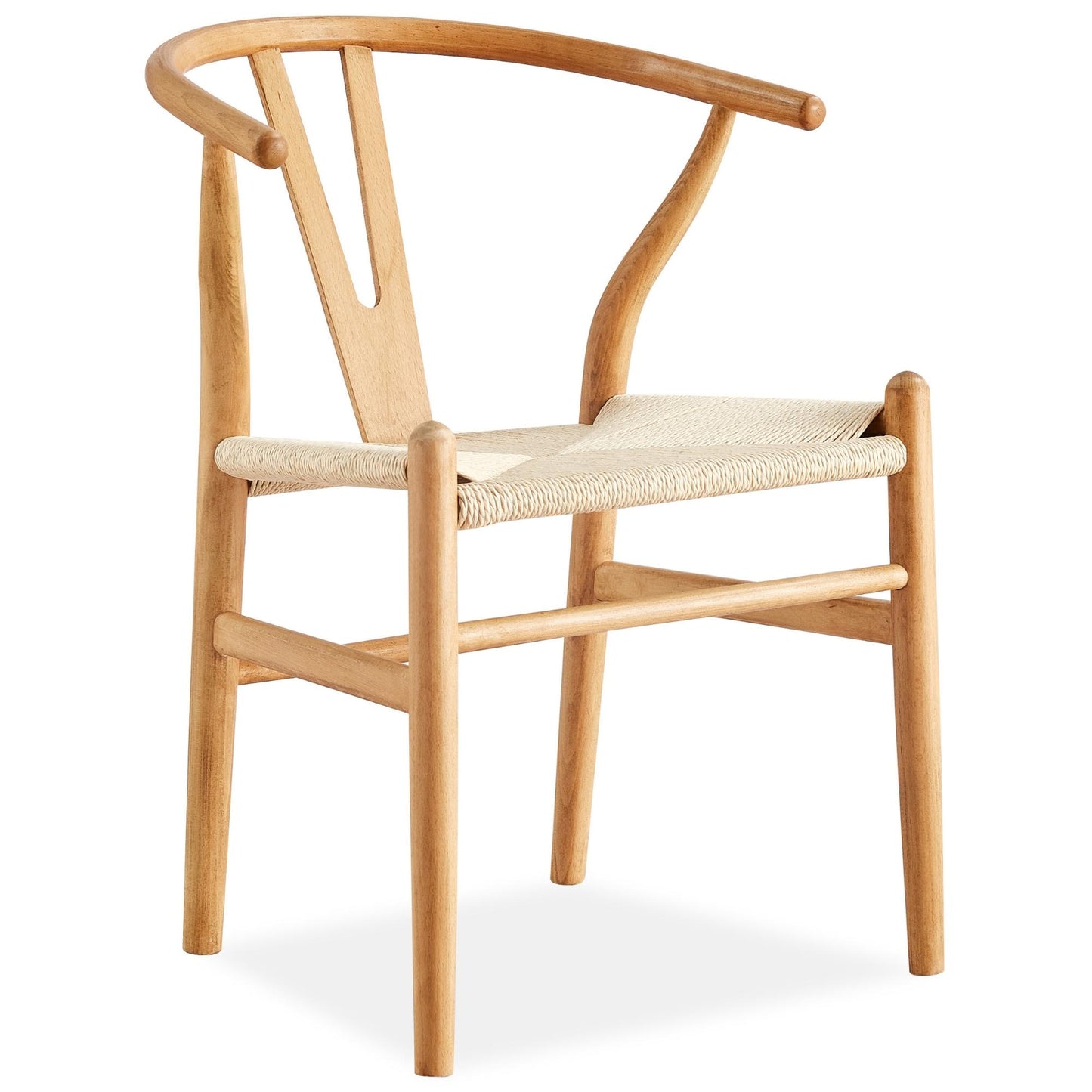 Anemone  Set of 6 Wishbone Dining Chair Beech Timber Replica Hans Wenger Natural