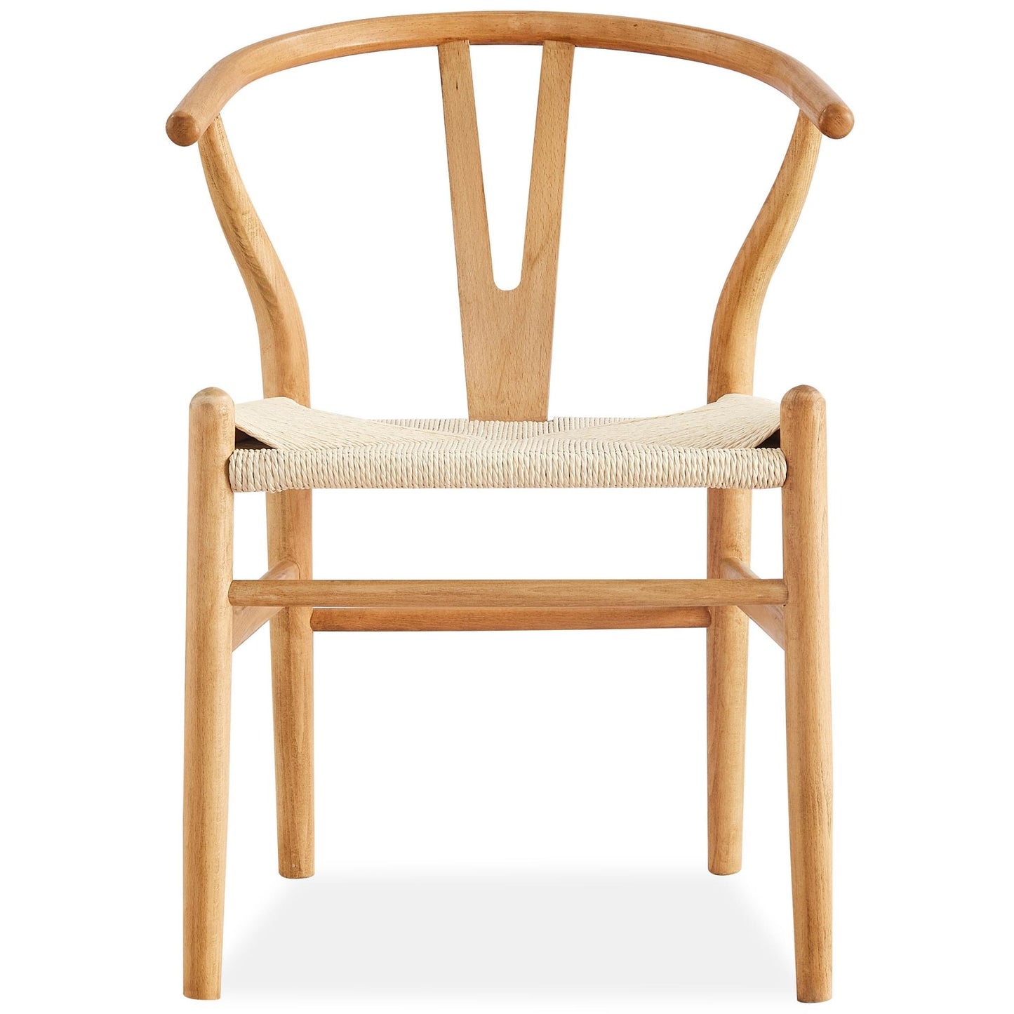 Anemone  Set of 6 Wishbone Dining Chair Beech Timber Replica Hans Wenger Natural