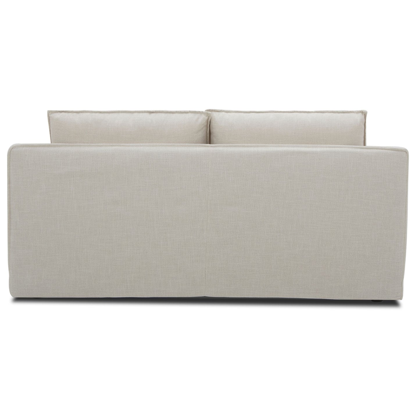 Plushy 2 Seater Sofa Fabric Uplholstered Lounge Couch - Stone