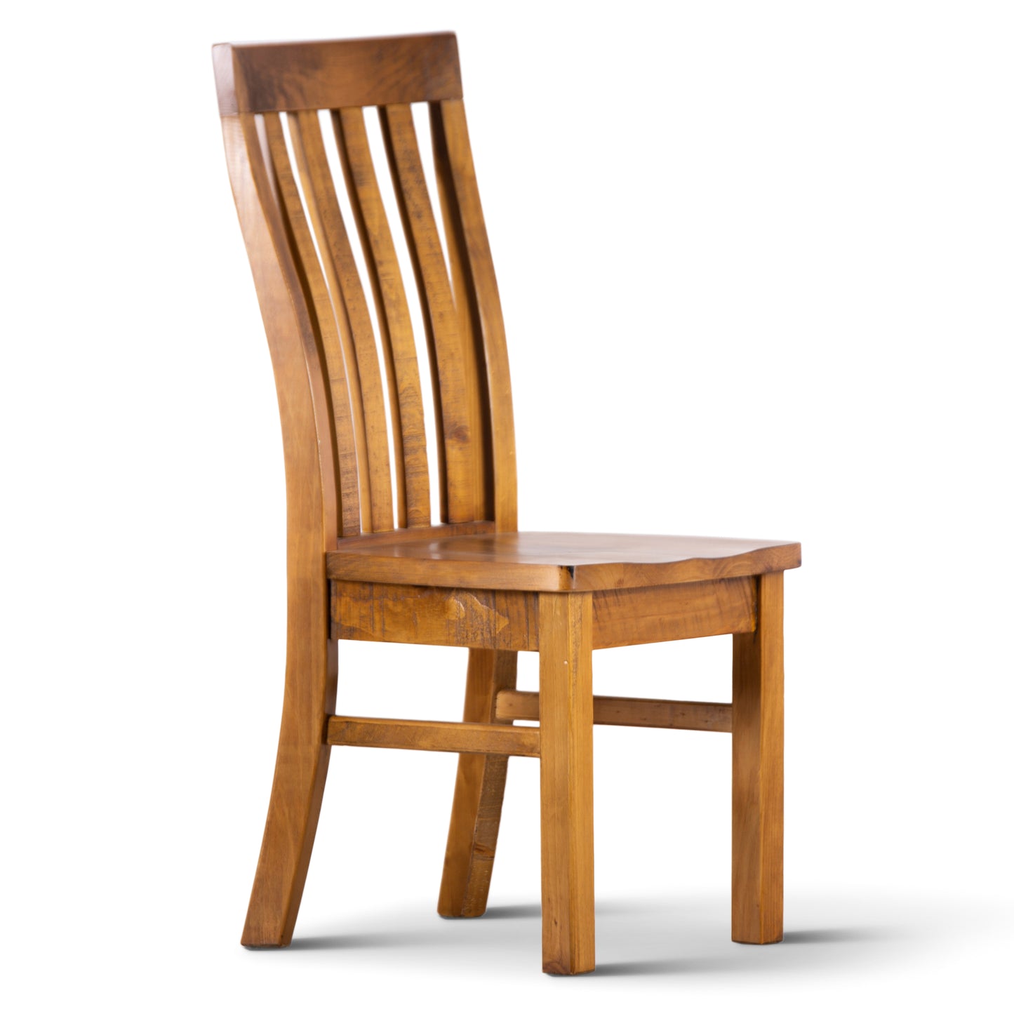 Teasel Dining Chair Set of 6 Solid Pine Timber Wood Seat - Rustic Oak