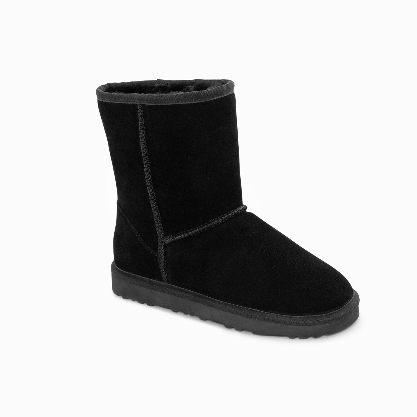 Ugg Boots Genuine Australian Sheepskin Unisex Short Classic Suede (Black, EU38)