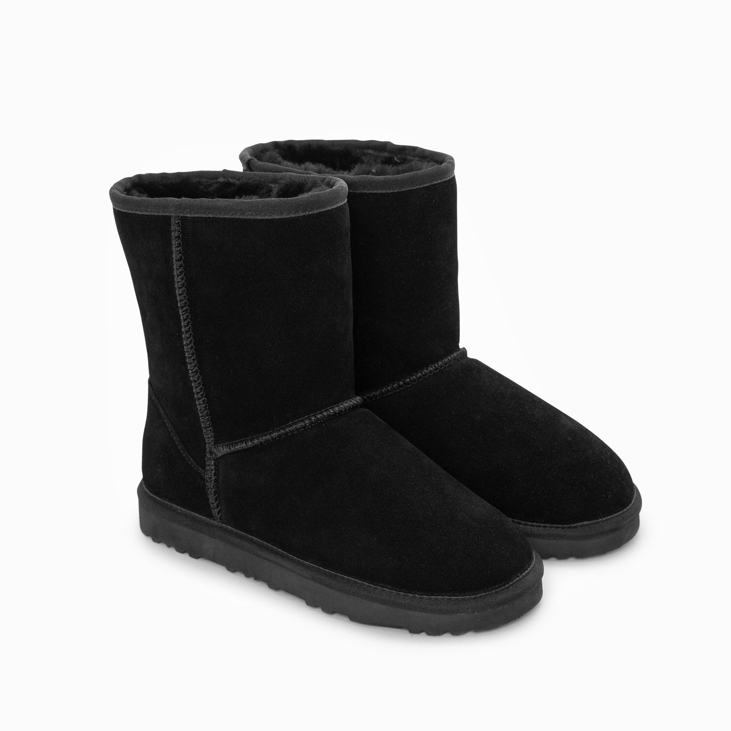 Ugg Boots Genuine Australian Sheepskin Unisex Short Classic Suede (Black, EU39)