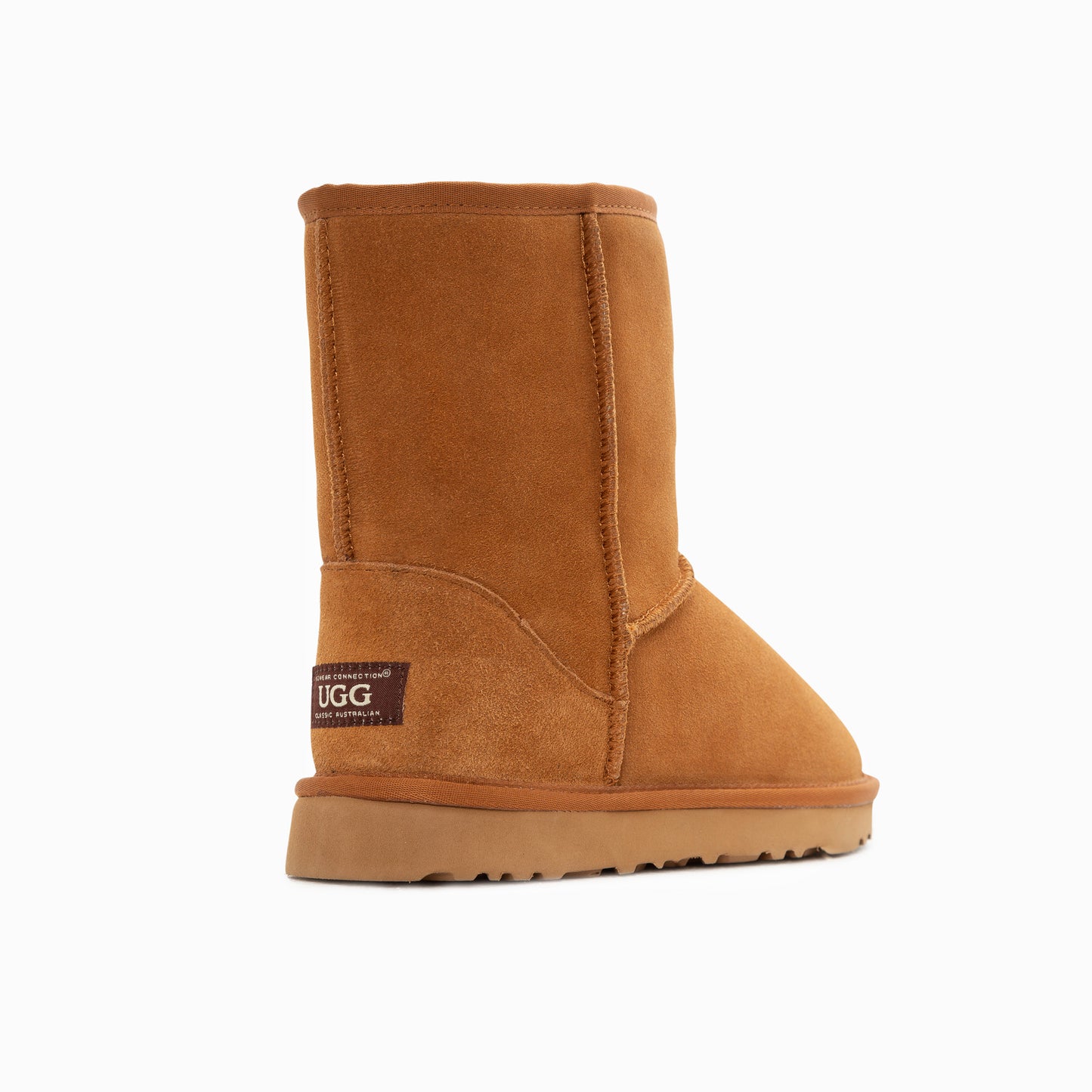 Ugg Boots Genuine Australian Sheepskin Unisex Short Classic Suede (Chestnut, EU43)