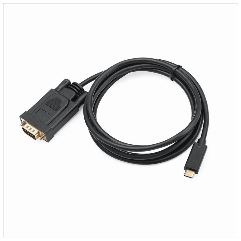 1.8M Type C USB-C Thunderbolt 3 to VGA Cable Male to Male Converter for MacBook