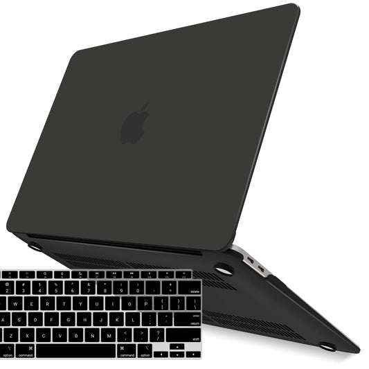 MacBook Air 13 Inch Case 2020 2019 2018, A1932, A2179,A2337 Shell Case Keyboard Cover Black