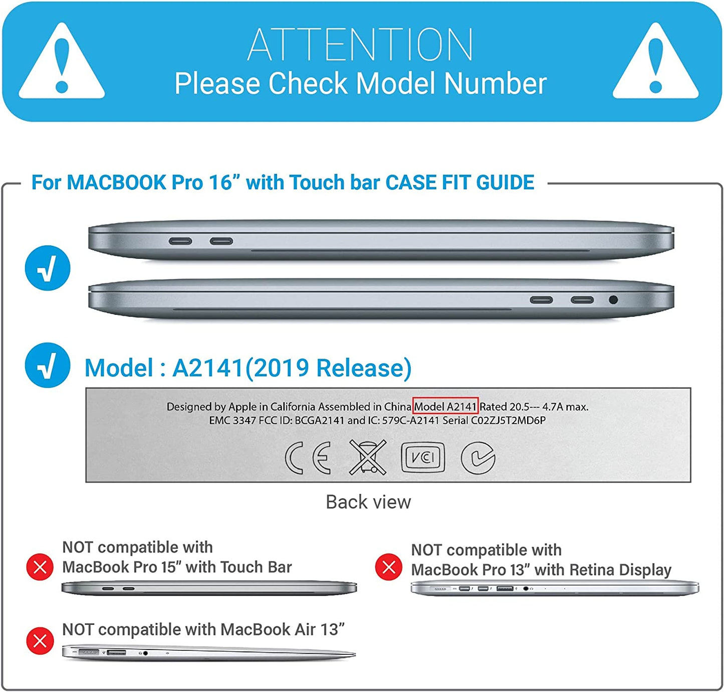 MacBook Pro 16 inch 2020 Release A2141 Matte Shell Case Keyboard Cover Touch Bar Clear