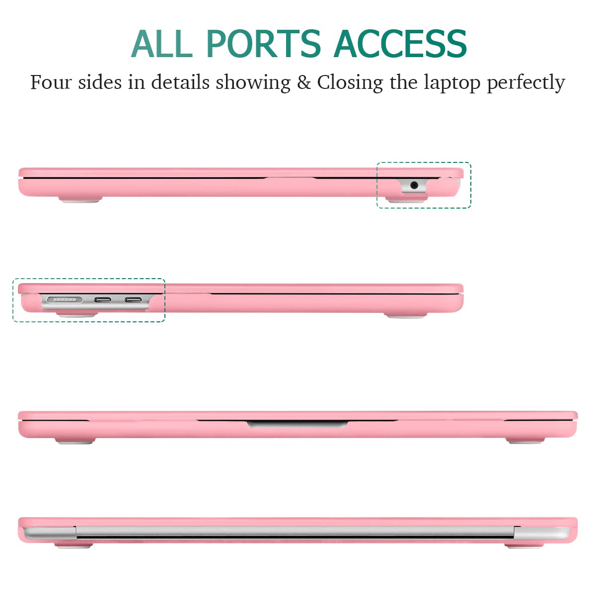 Suitable for  2023 2022 MacBook Air 13 inch case M2 Model A2681 Hard Shell Case Keyboard Cover Pink