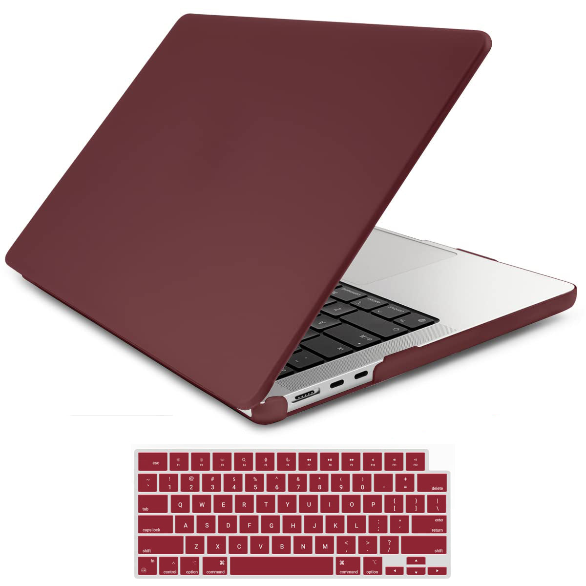 Suitable for  2023 2022 MacBook Air 13 inch case M2 Model A2681 Hard Shell Case Keyboard Cover Wine Red