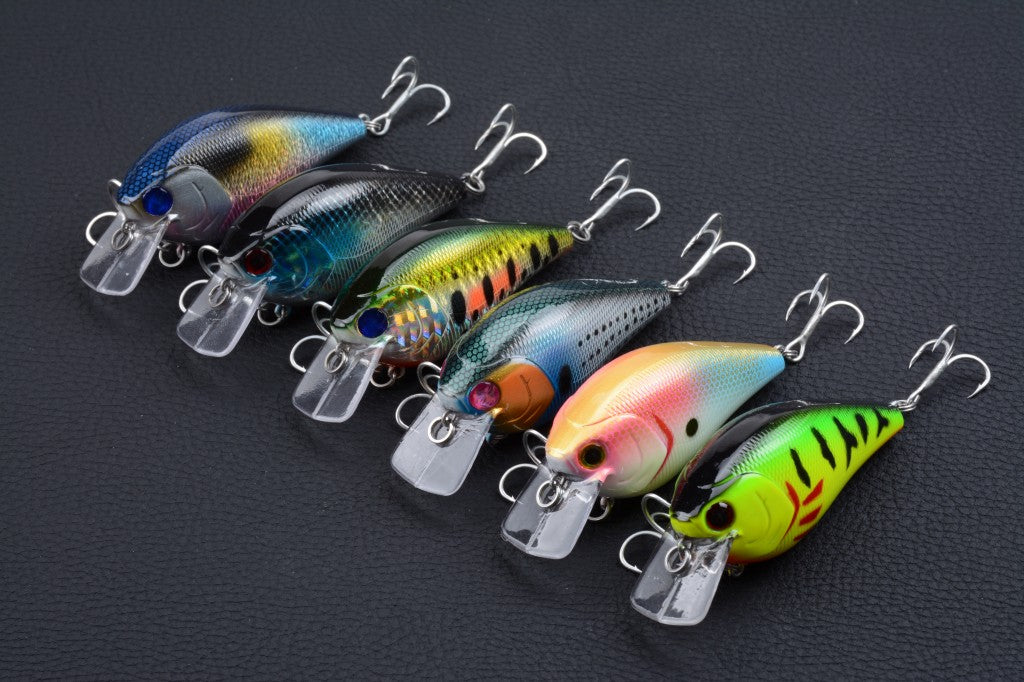 6x 8cm Popper Crank Bait Fishing Lure Lures Surface Tackle Saltwater