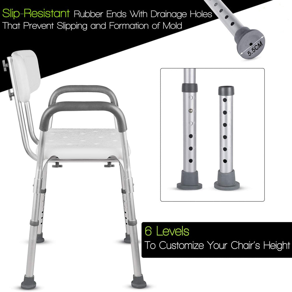 Adjustable Medical Shower Chair Portable Stool Mobility bathtub chair