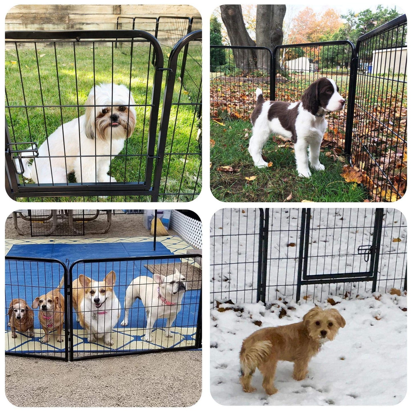 8 Panel Pet Dog Cat Bunny Puppy Play pen Playpen 60x80 cm Exercise Cage Dog Panel Fence