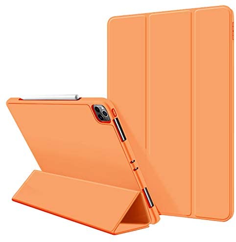 iPad Pro 11 Inch 2020 Soft Tpu Smart Premium Case Auto Sleep Wake Stand Cover Pencil holder Orange