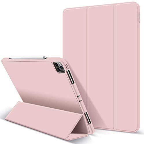 iPad Pro 11 Inch 2020 Soft Tpu Smart Premium Case Auto Sleep Wake Stand Cover Pencil holder Pink