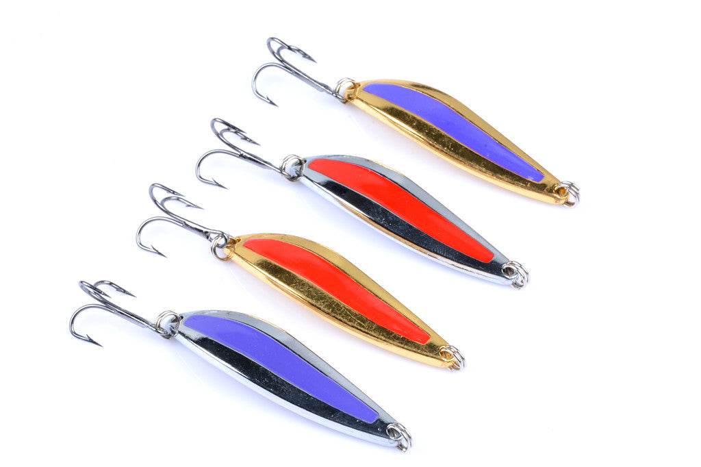 4x 10g Metal Spoon Fishing Hard Lure Spinner Spoon Baits