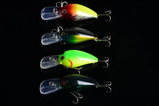 4x 7.3cm Popper Crank Bait Fishing Lure Lures Surface Tackle Saltwater
