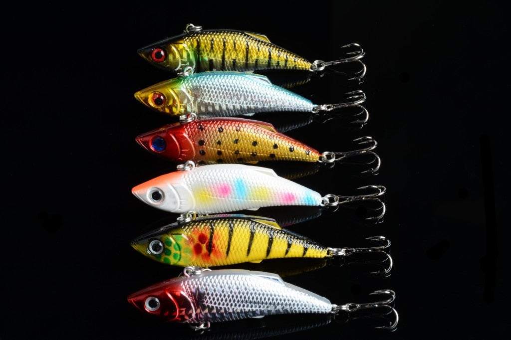 6x 8cm Vib Bait Fishing Lure Lures Hook Tackle Saltwater