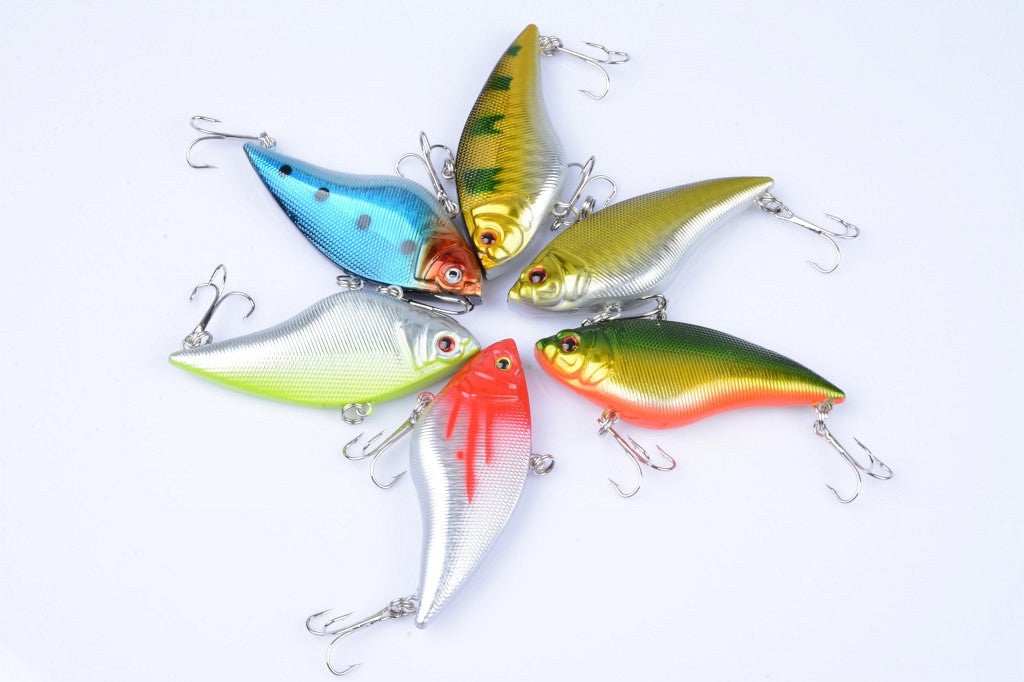 6x 7cm Vib Bait Fishing Lure Lures Hook Tackle Saltwater