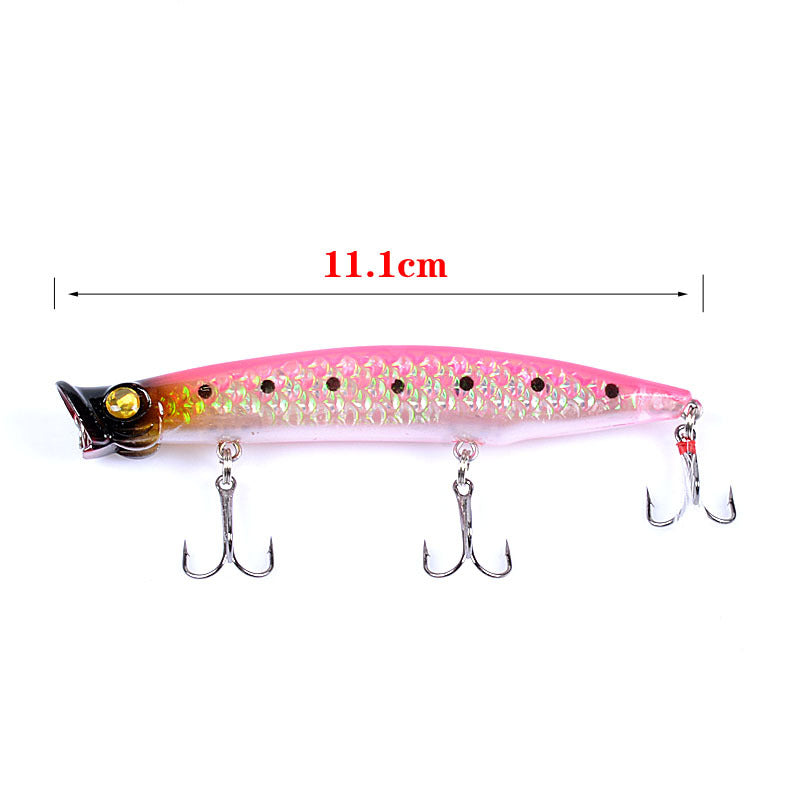 6x Popper Poppers 11.7cm Fishing Lure Lures Surface Tackle Fresh Saltwater