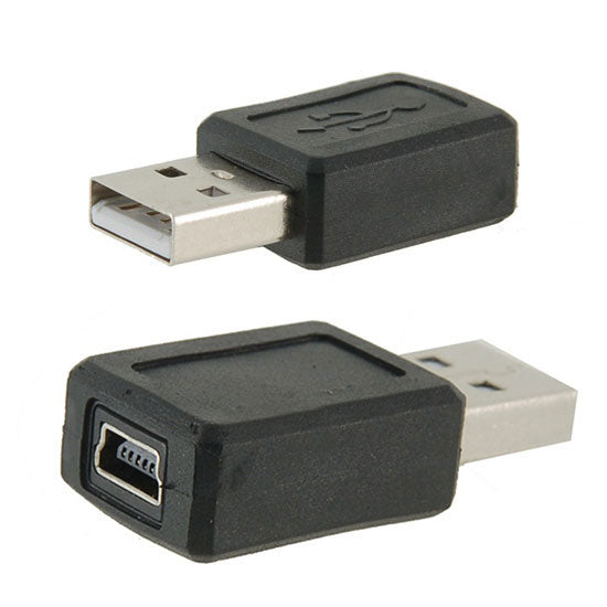 mini usb b 5 pins female jack to usb a 2.0 male connector adapter M/F