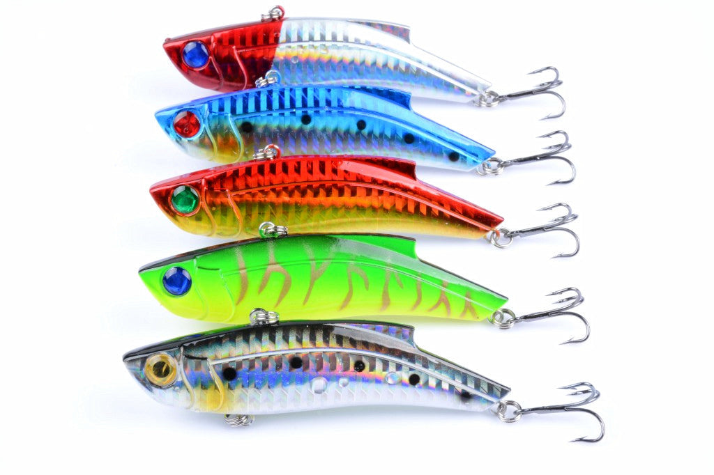 5x 9cm Vib Bait Fishing Lure Lures Hook Tackle Saltwater