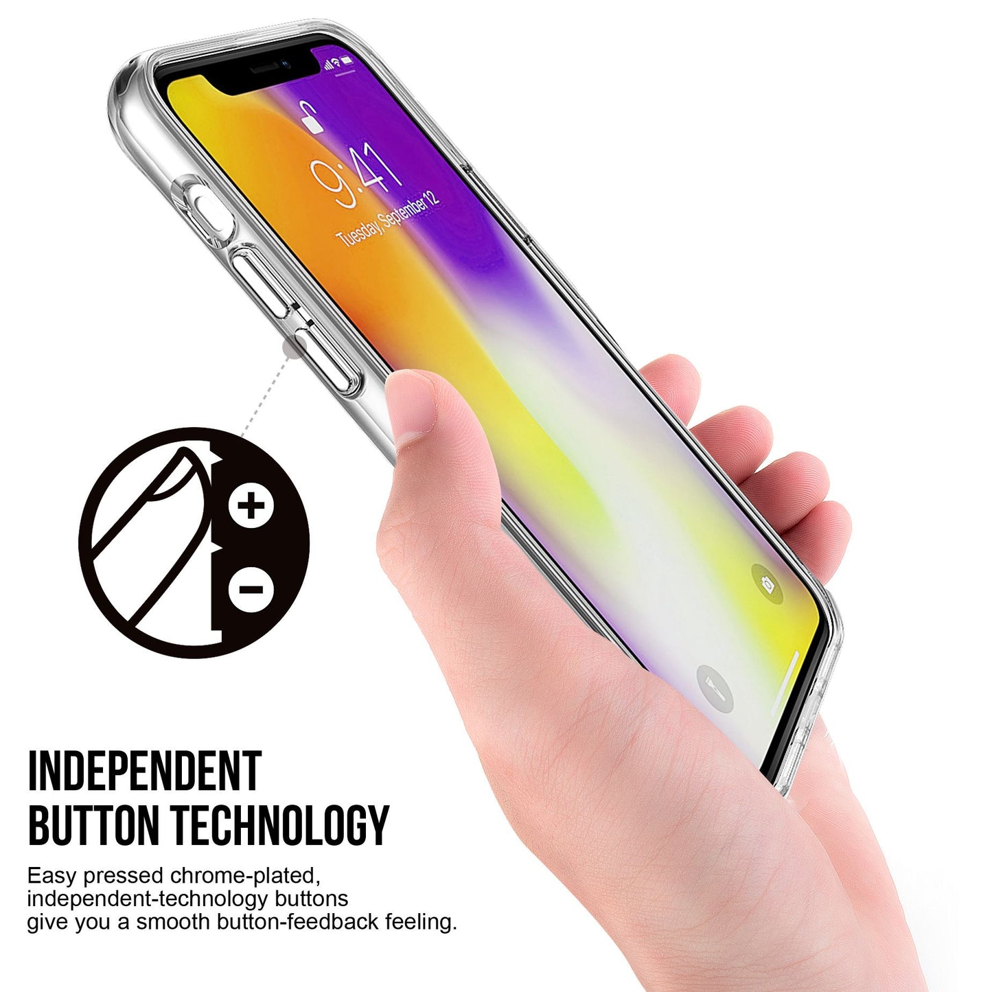 For iPhone 11 Pro Case iCoverLover Shockproof Clear Cover Thin Transparent