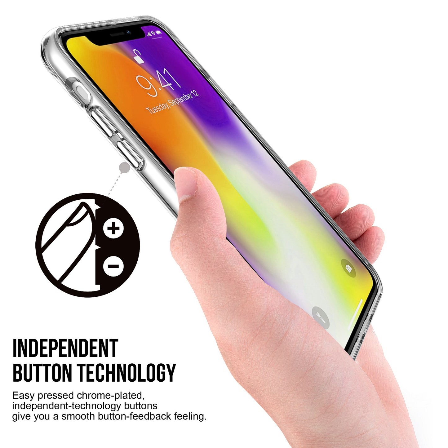 For iPhone 11 Pro Max Case iCoverLover Shockproof Clear Cover Thin Transparent