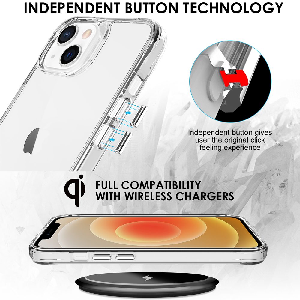 For iPhone 13 Case iCoverLover Shockproof Cover Clear