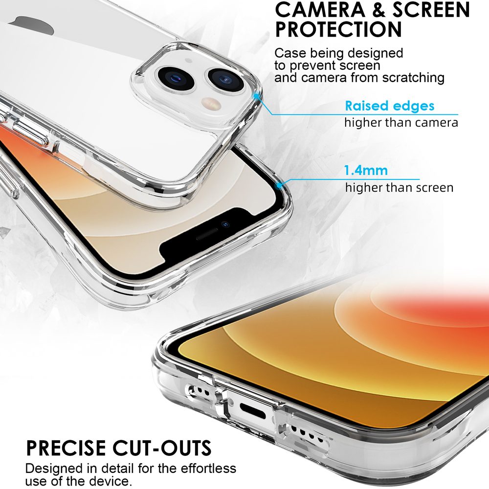 For iPhone 13 Case iCoverLover Shockproof Cover Clear