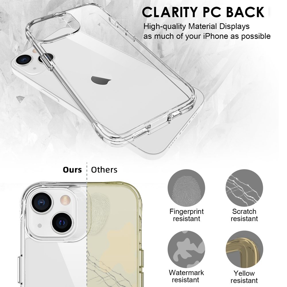 For iPhone 13 Case iCoverLover Shockproof Cover Clear