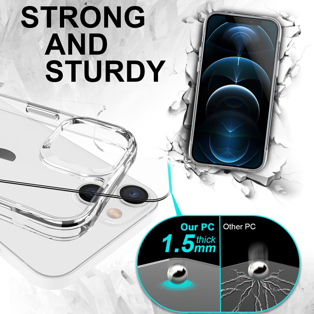 For iPhone 13 Case iCoverLover Shockproof Cover Clear