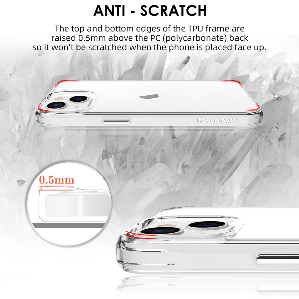 For iPhone 13 Case iCoverLover Shockproof Cover Clear