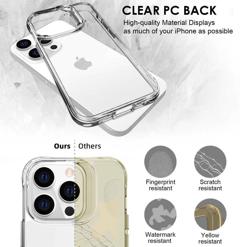 For iPhone 14 Pro Case iCoverLover Shockproof Cover Clear