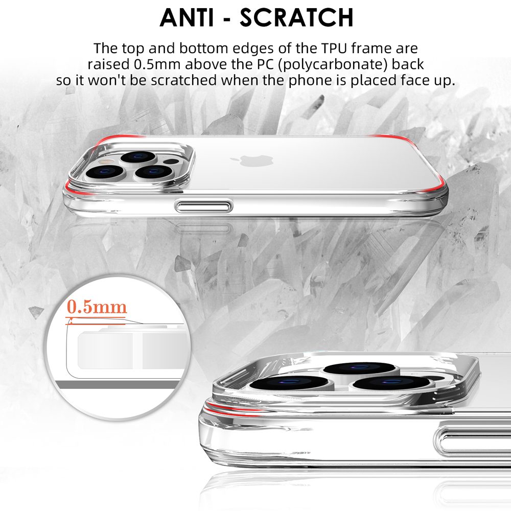 For iPhone 14 Pro Case iCoverLover Shockproof Cover Clear