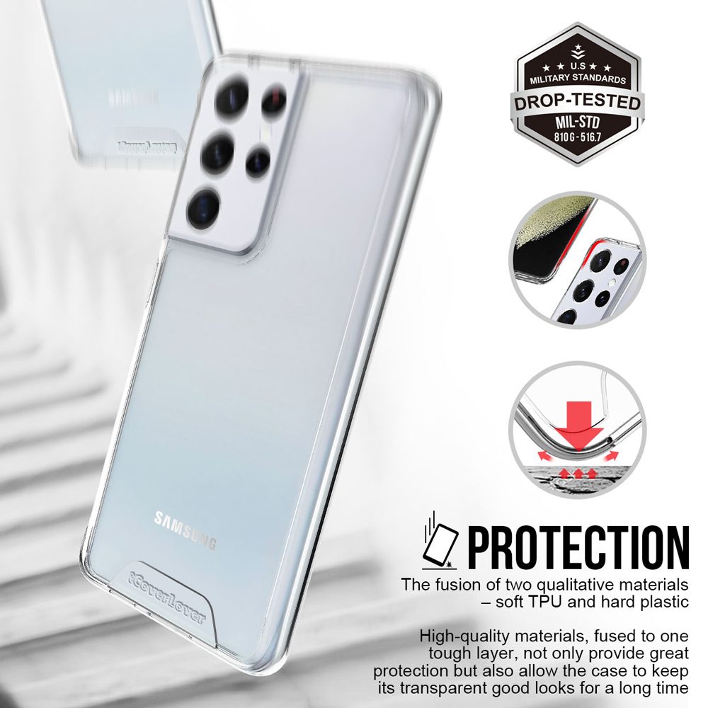 For Samsung Galaxy S21 Ultra Case iCoverLover Shockproof Cover Clear