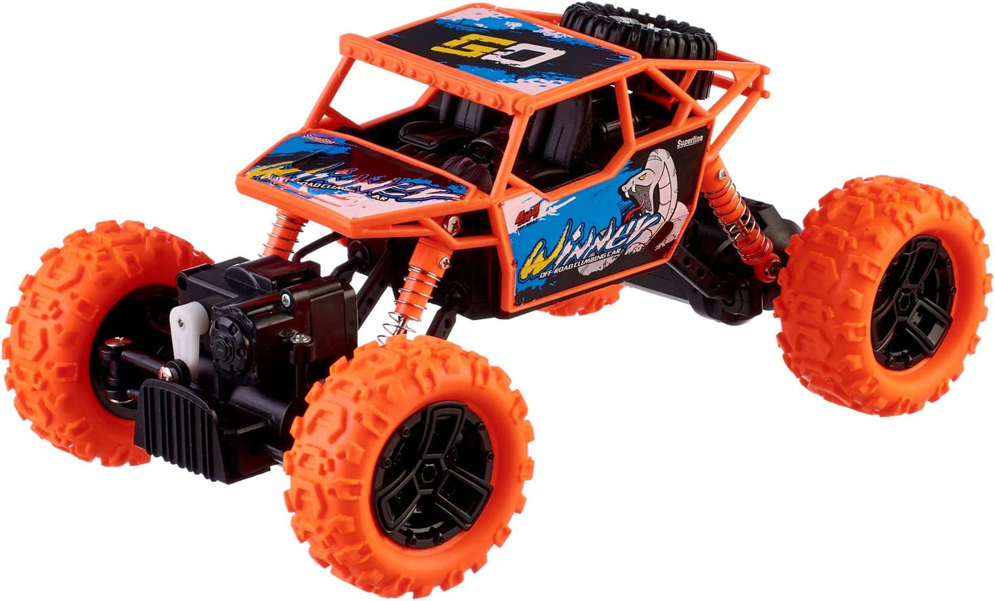 4 x 4 Off-Road Orange Rock Crawler RC For Kids